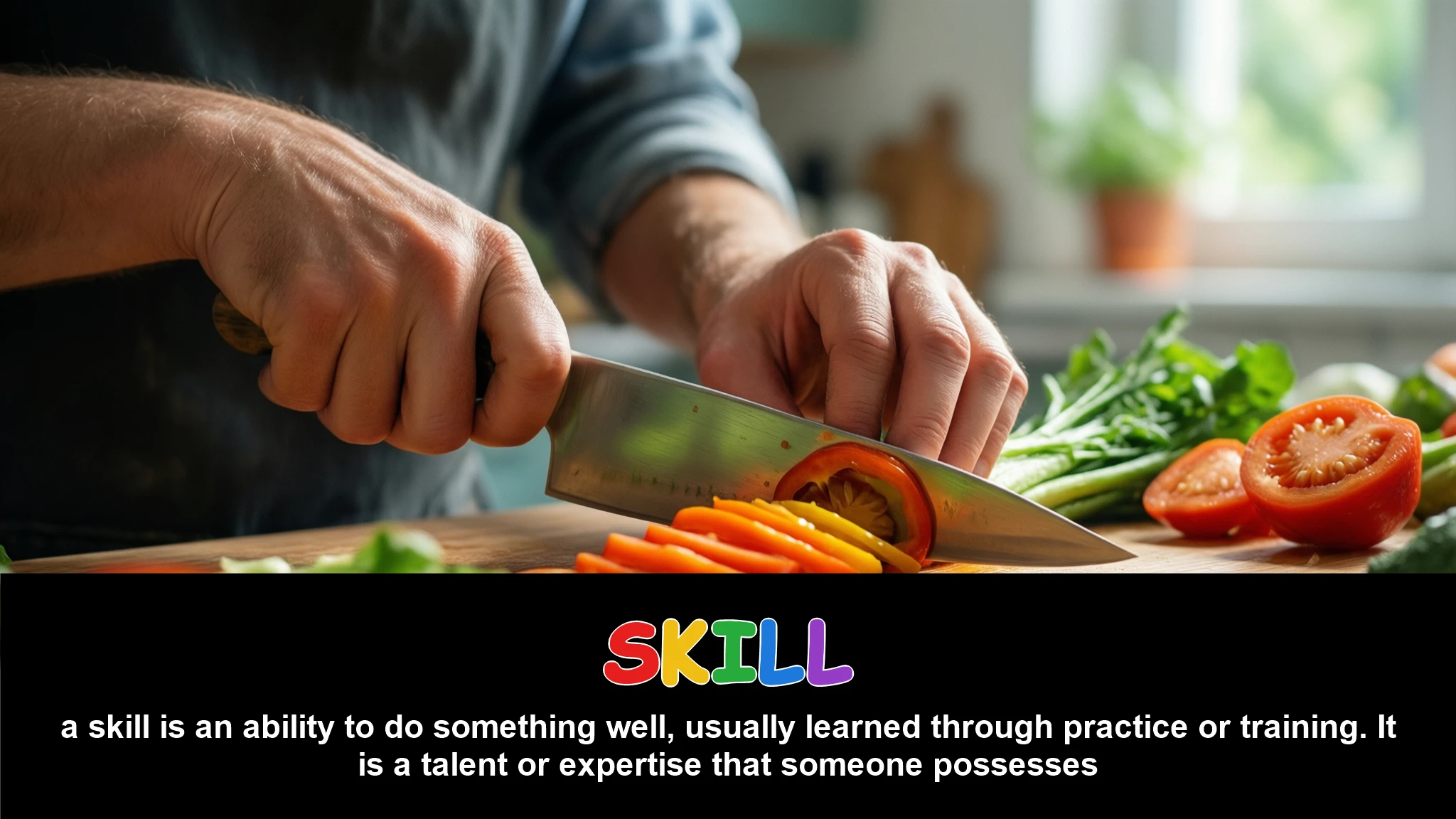 English Illustration for skill
